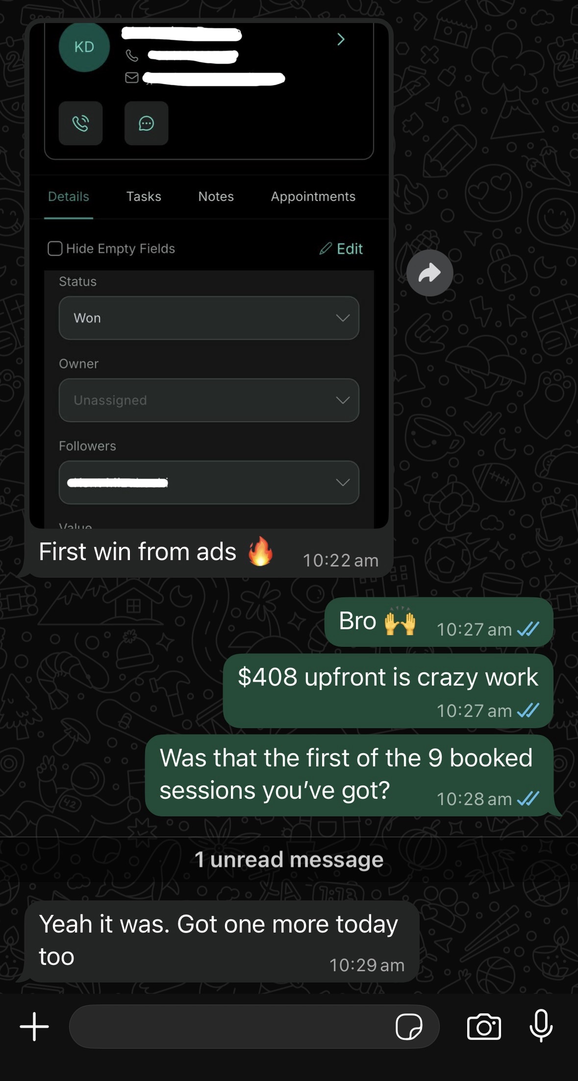 Foundation Football - Instagram story showing 16x return on ad spend