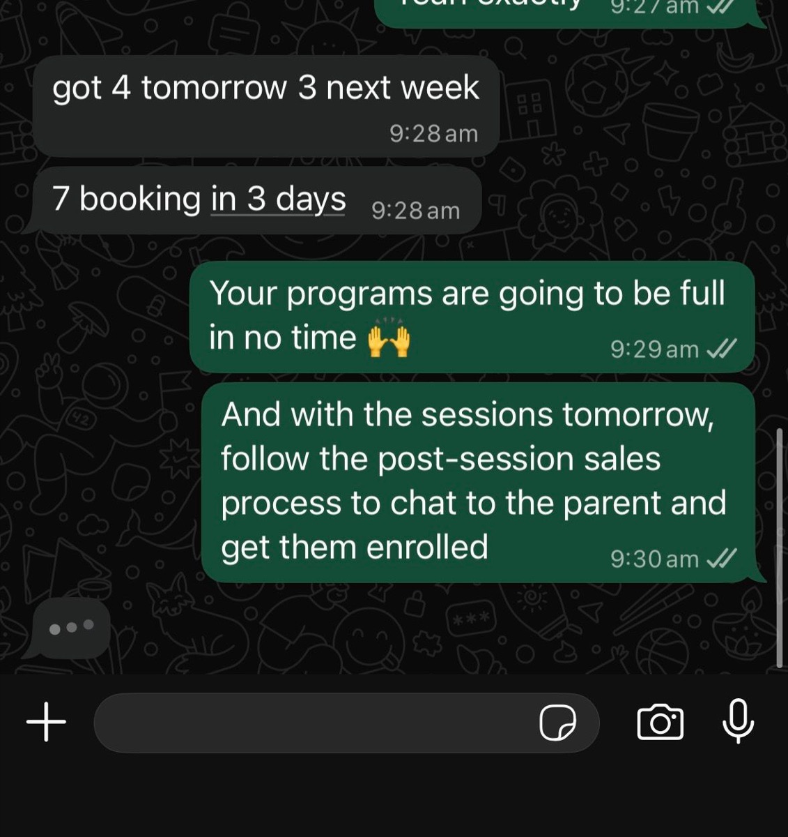 7 trials booked in 3 days