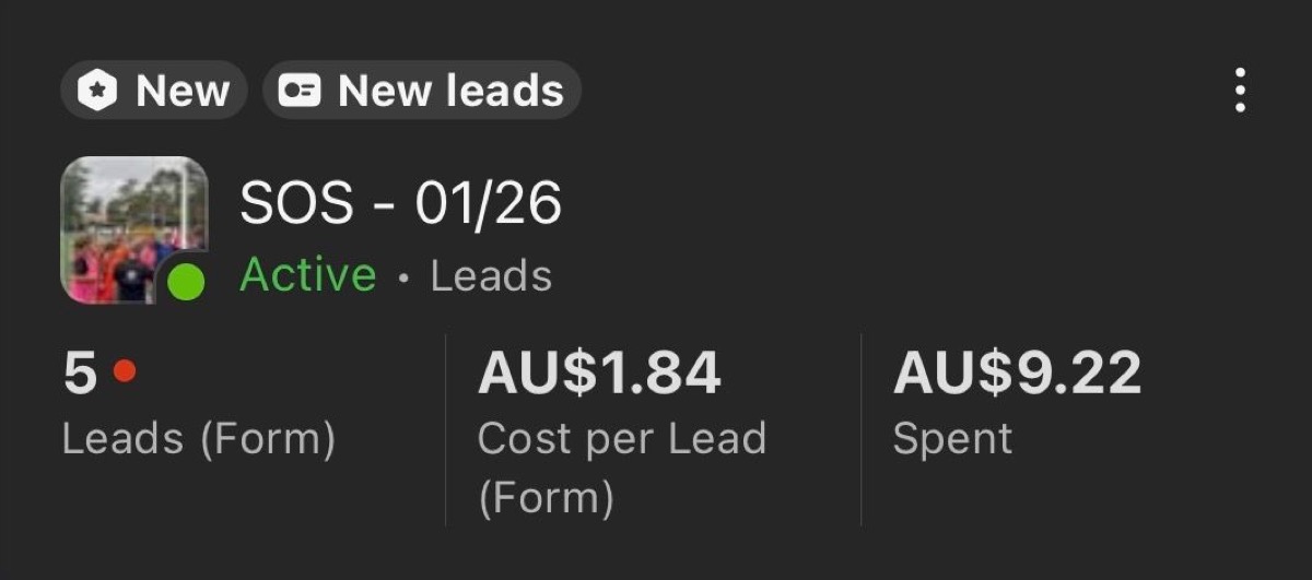 5 leads in 5 hours at $1.84