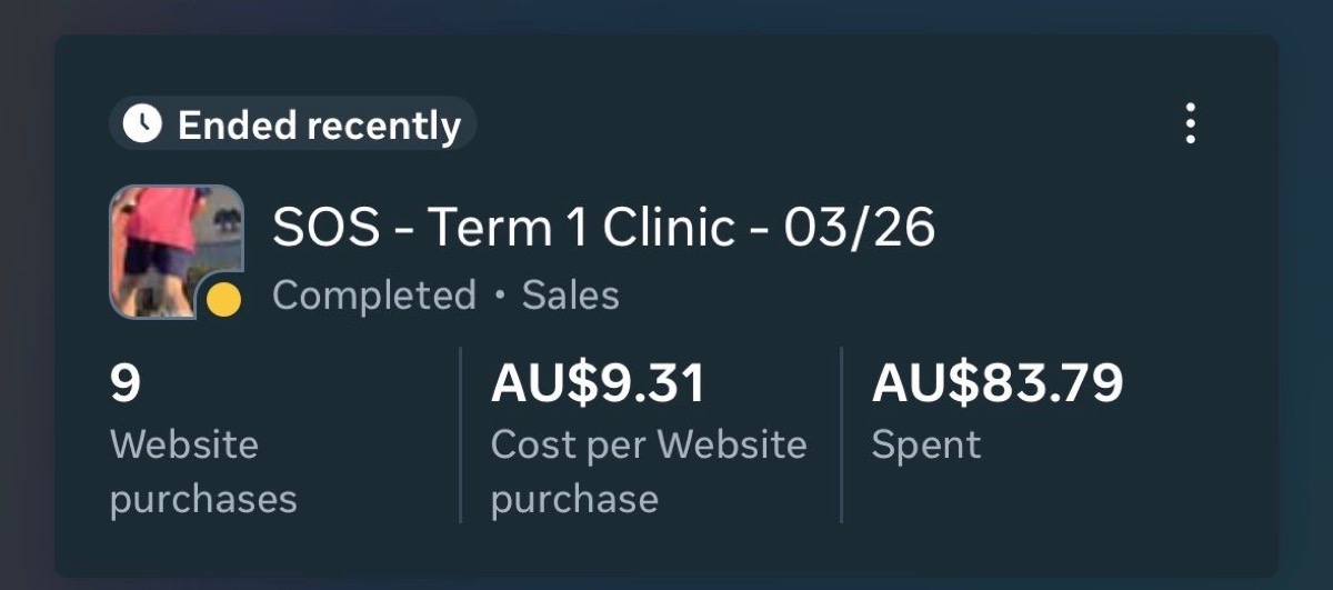 $9.31 cost per paid clinic registration