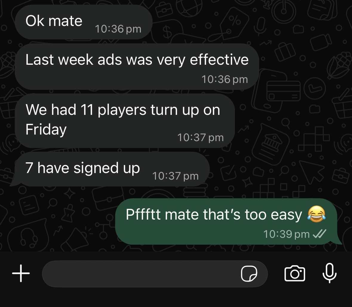 7 signups from 11 trials in 1 week