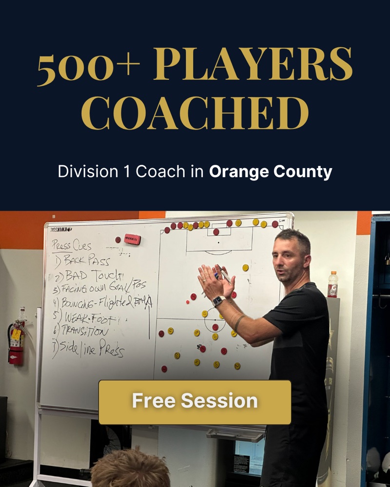 Facebook ad leading with '500+ players coached'
